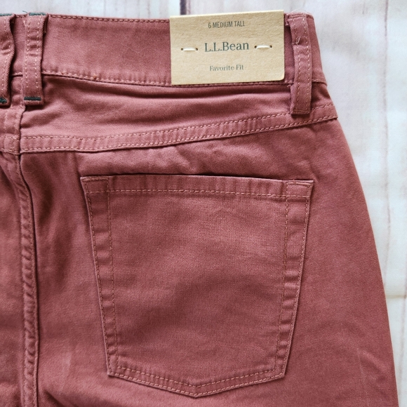 NWT LL Bean "Favorite Fit Straight Leg" Flex Pants Pale Sienna | Women's Size 6 - Picture 6 of 12